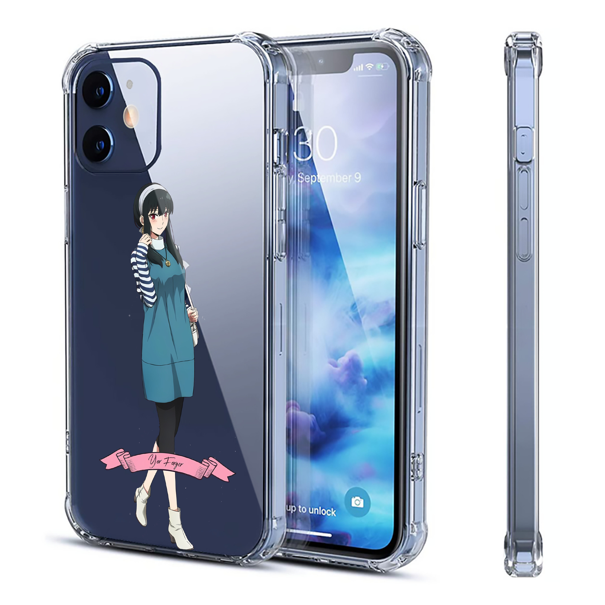 （画像用） SPY×FAMILY间谍家家酒 【iPhone 12シリーズ対応】透明スマホケース（クリアソフトケース）